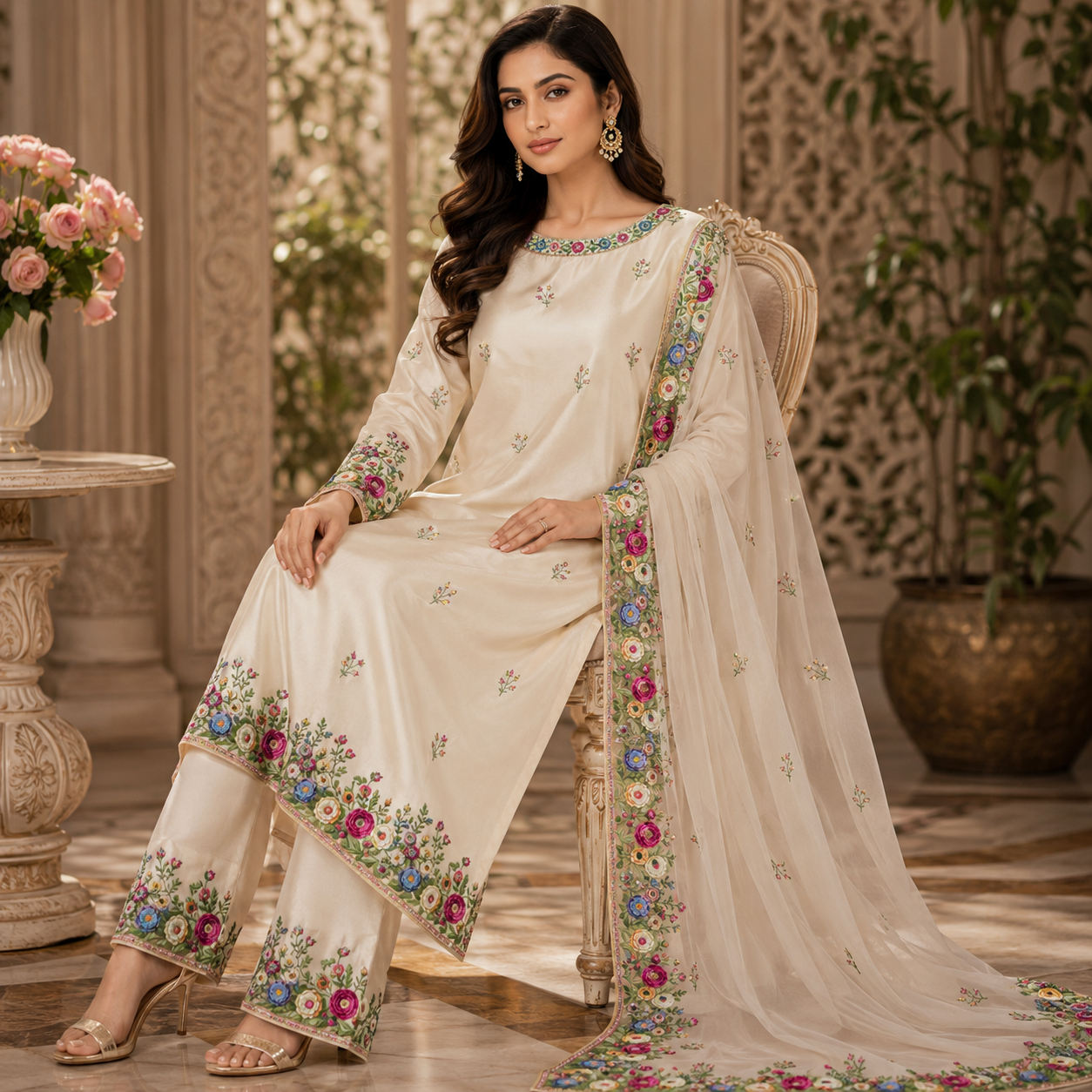 Colorful Floral Border DTF Easy tansfer