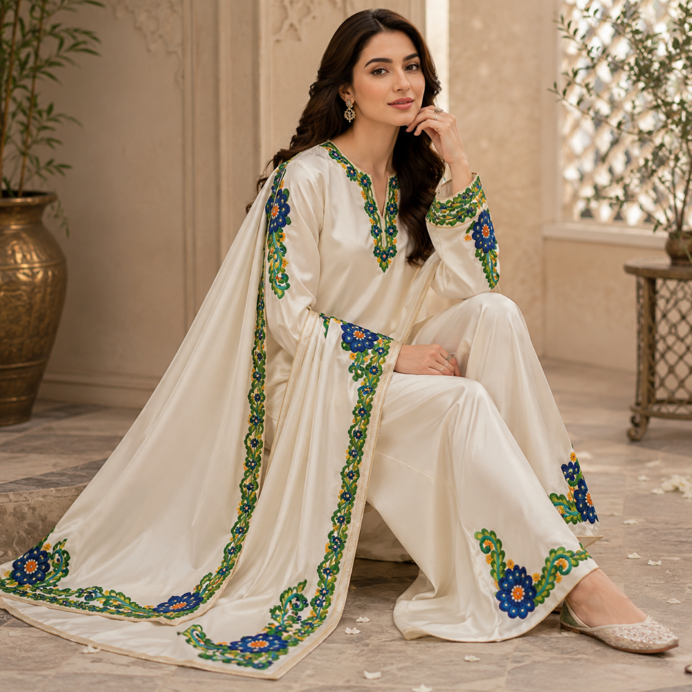 Elegant Blue Floral DTF Easy Transfer