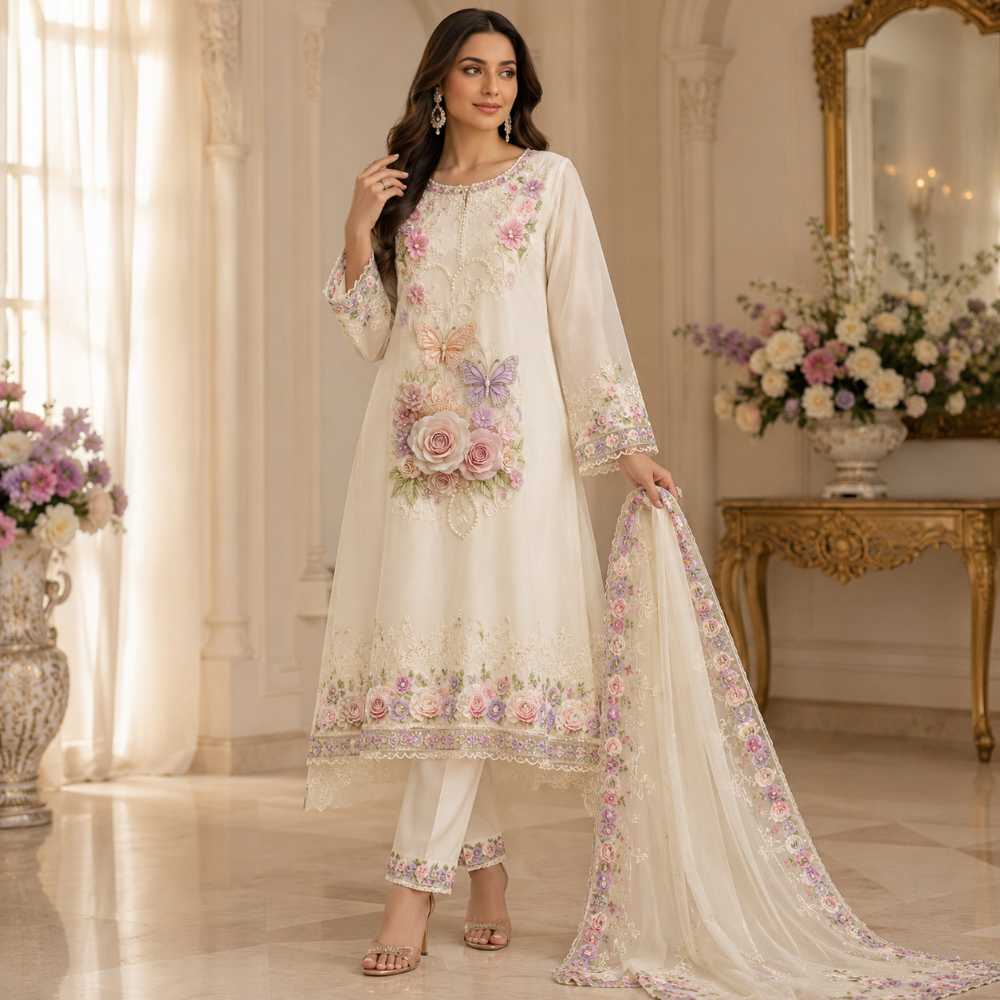 Royal Pearl Roses DTF Easy transfer