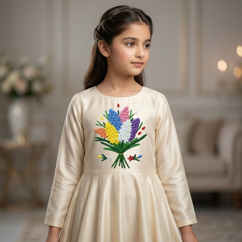 Color Bloom Embroidery DTF Easy Transfer