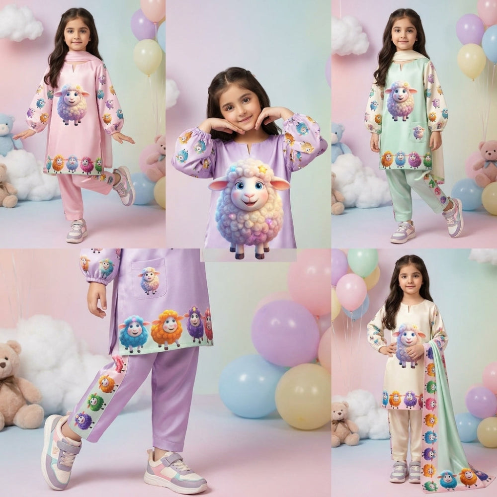 Cute Rainbow Sheep DTF Easy Transfer