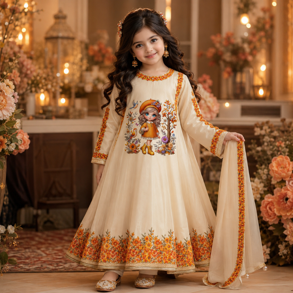 Cute Autumn Girl DTF Easy Transfer
