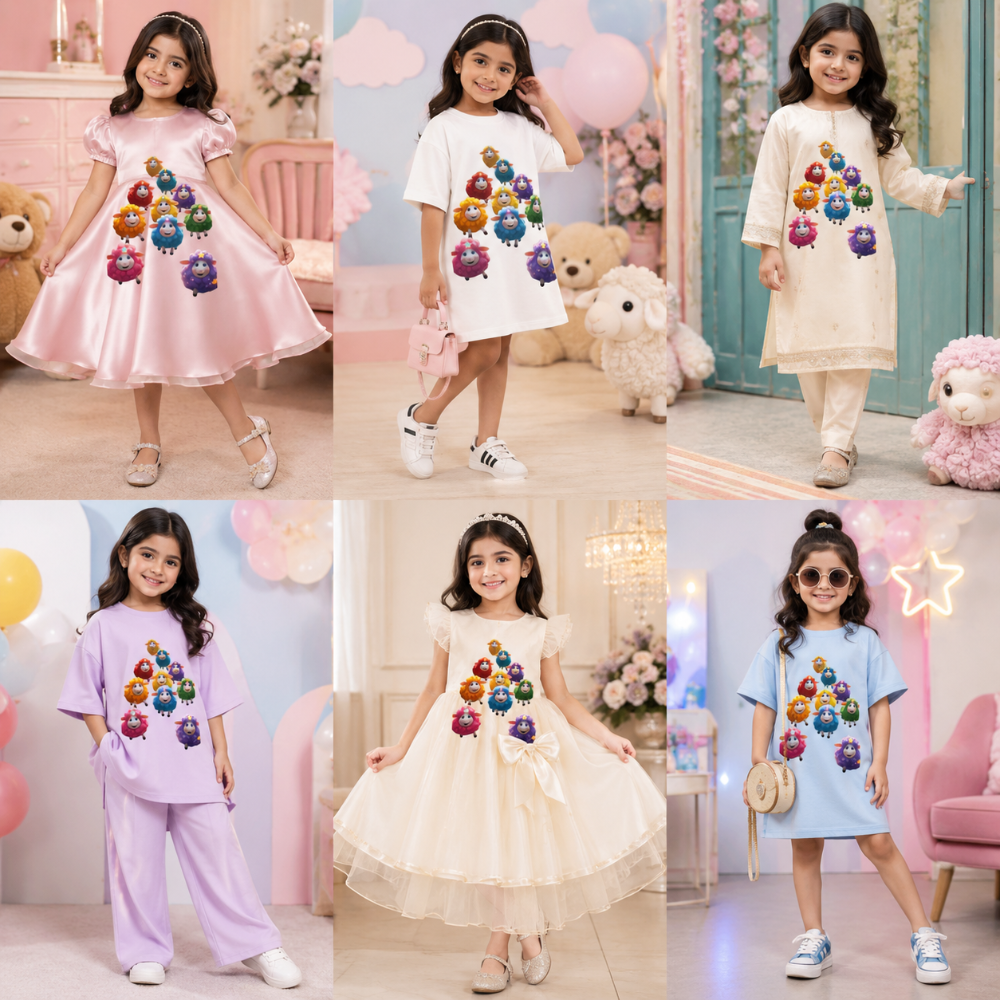 Cute Rainbow Sheep DTF Easy Transfer