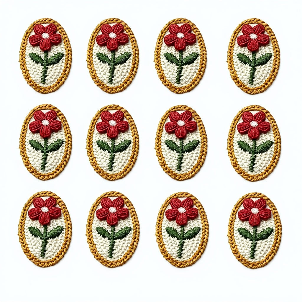 Premium Vintage Flower Patch DTF Easy transfer