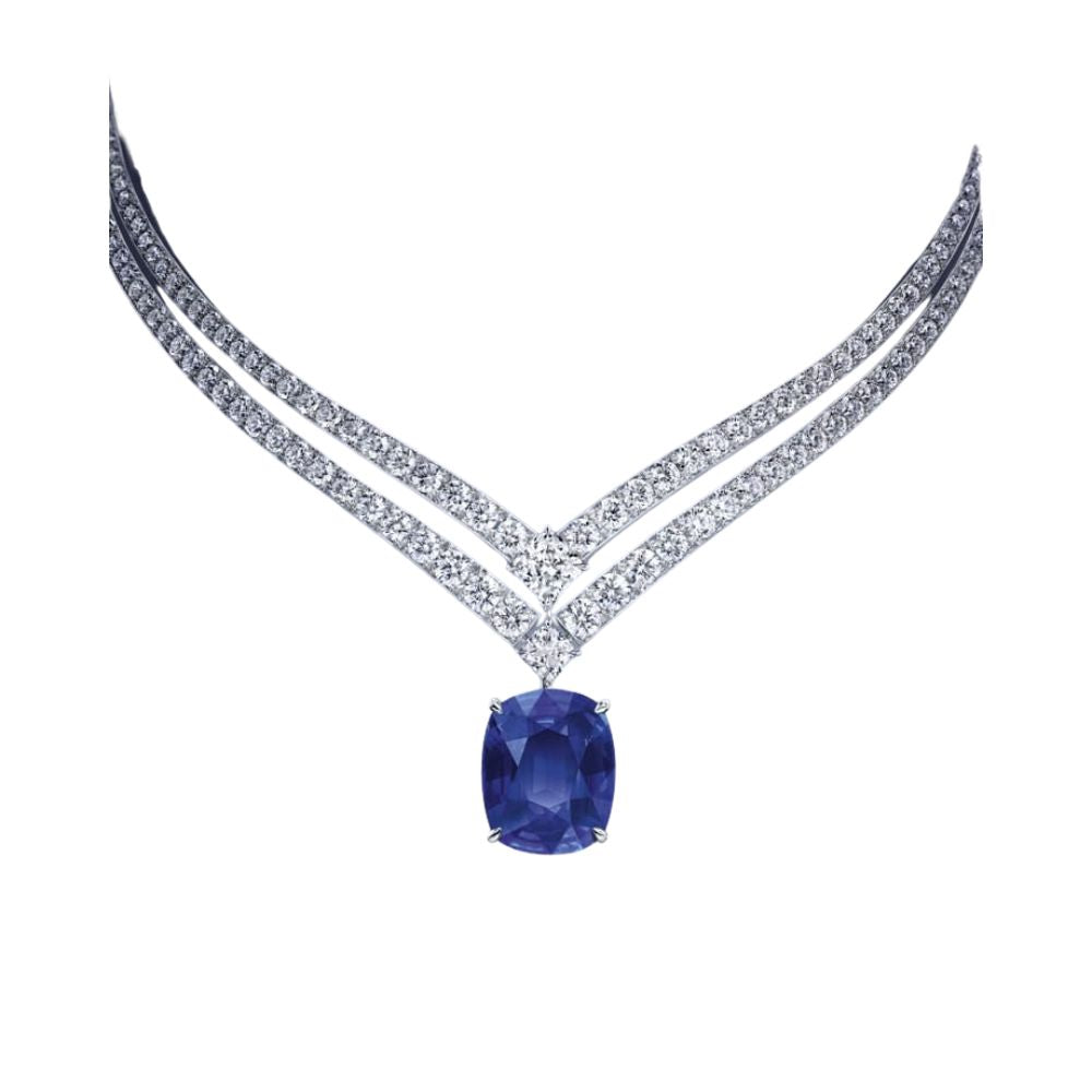 Royal Blue Sapphire Necklace DTF Easy Transfer