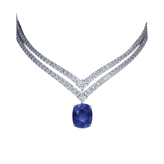Royal Blue Sapphire Necklace DTF Easy Transfer