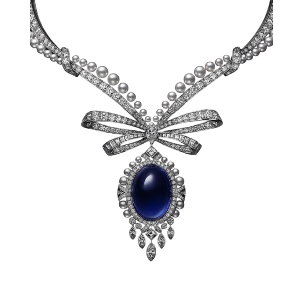 Luxury Blue Stone Jewelry DTF Easy transfer