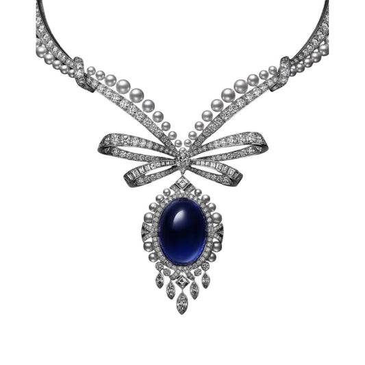 Luxury Blue Stone Jewelry DTF Easy transfer