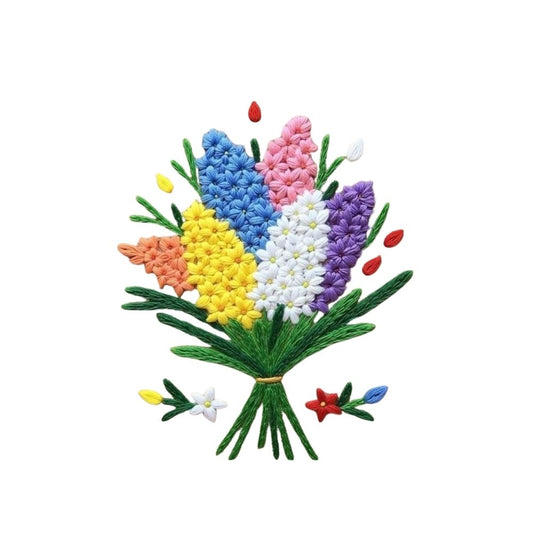 Color Bloom Embroidery  DTF Easy Transfer