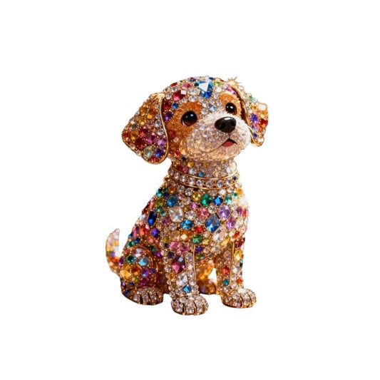 Colorful Crystal Puppy DTF Easy Transfer