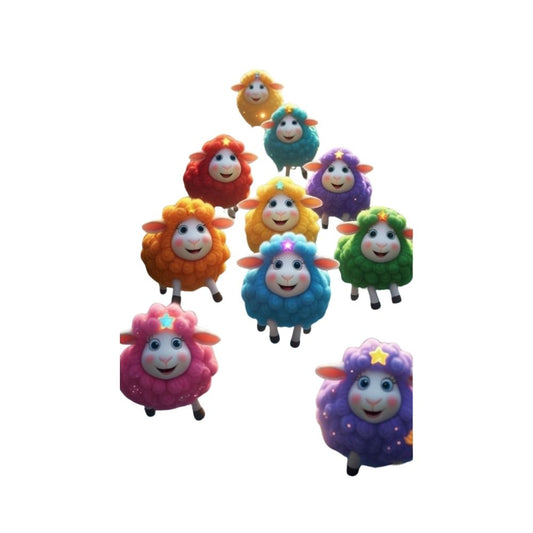 Cute Rainbow Sheep DTF Easy Transfer