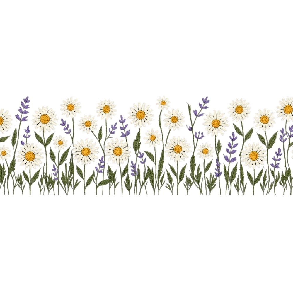 Daisy Flower Border DTF Easy Transfer