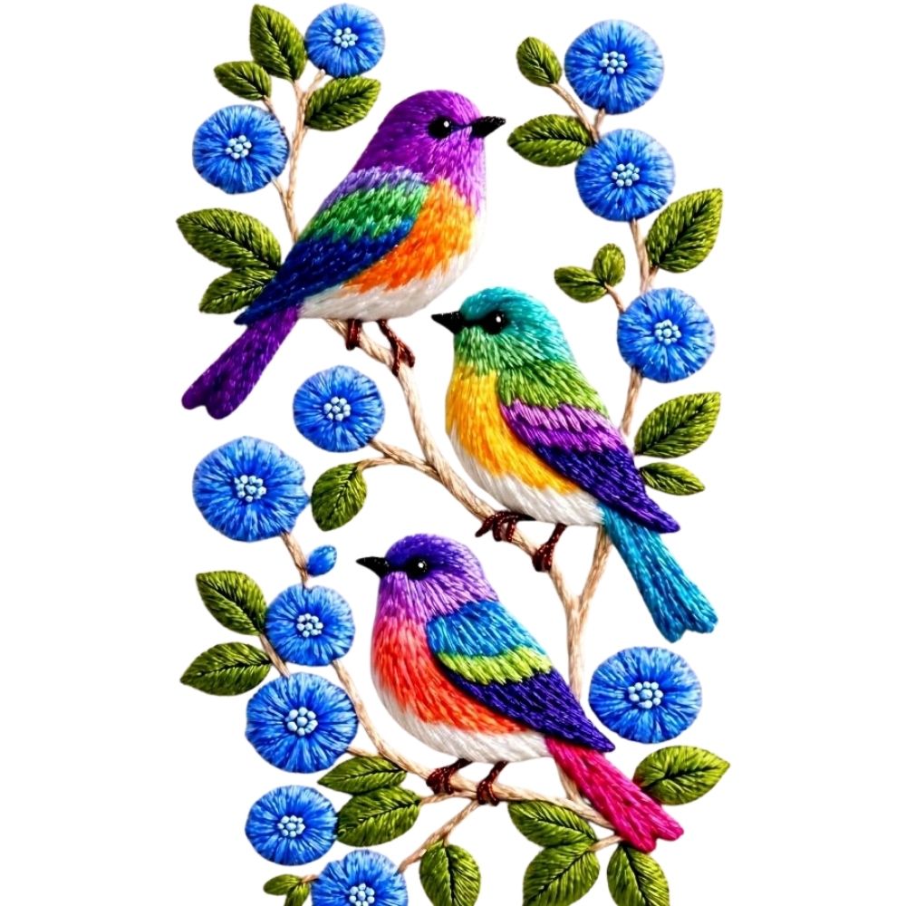 Colorful Spring Birds DTF Easy Transfer