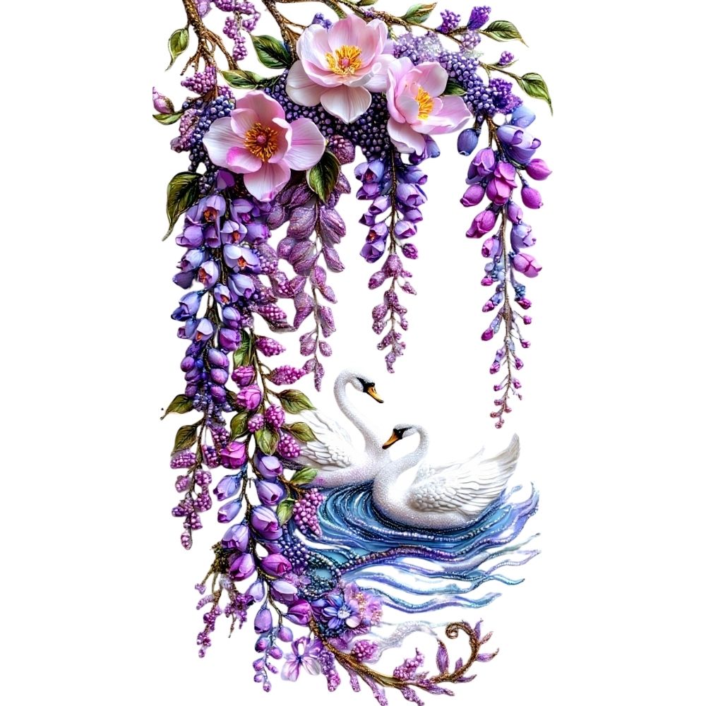 Swan Blossom Dream DTF Easy Transfer