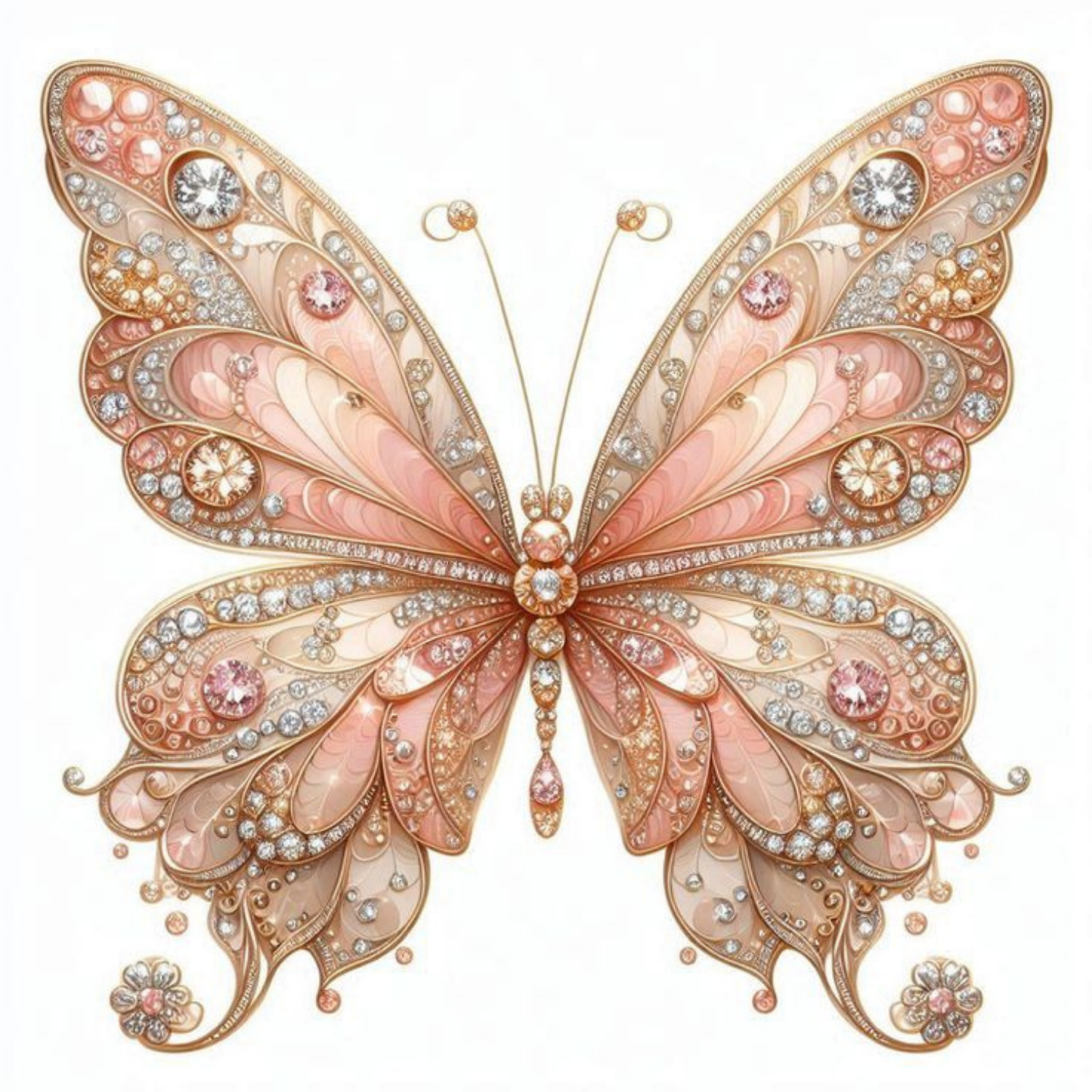 Luxury Crystal Butterfly DTF Easy Transfer