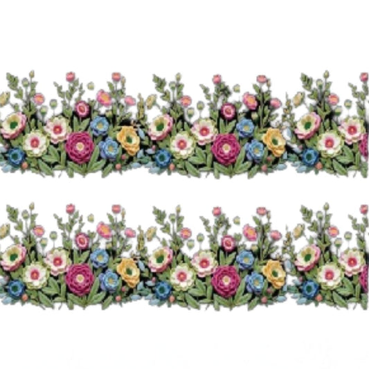 Colorful Floral Border DTF Easy Transfer