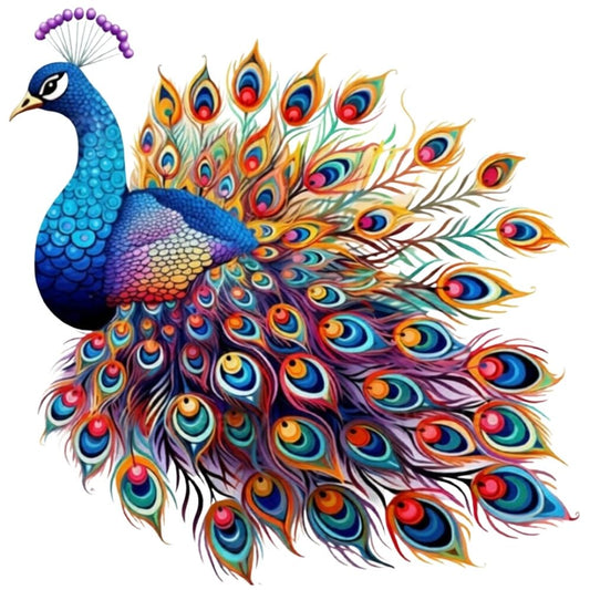 Luxury Multicolor Peacock Easy transfer