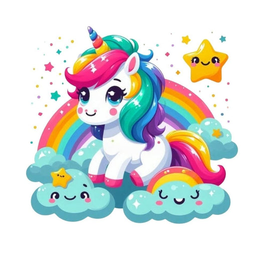 Cute Rainbow Unicorn DTF Easy transfer
