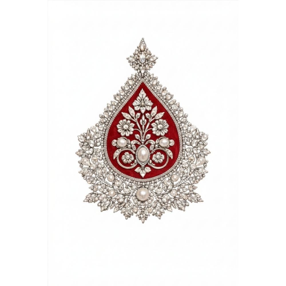Royal Red Pearl Embroidery DTF Easy tranfer