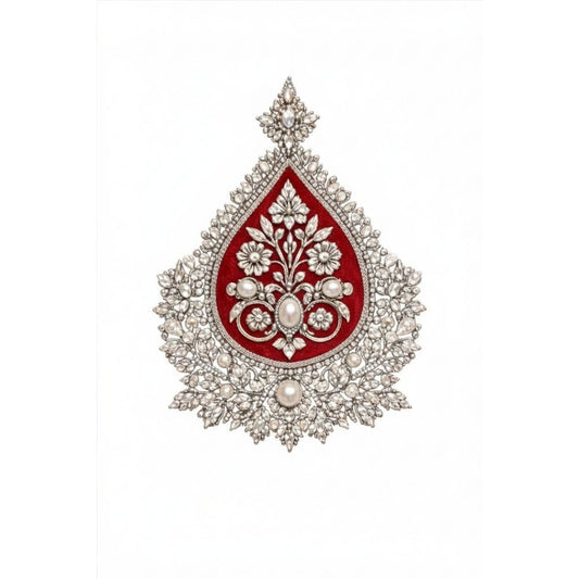 Royal Red Pearl Embroidery DTF Easy tranfer