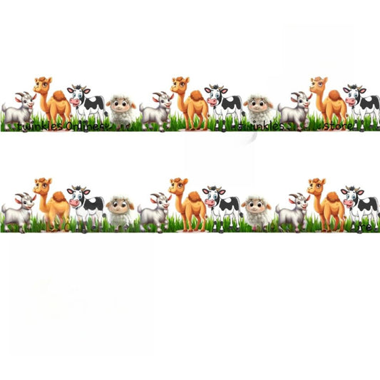 Cute Farm Animals Border  DTF Easy transfer