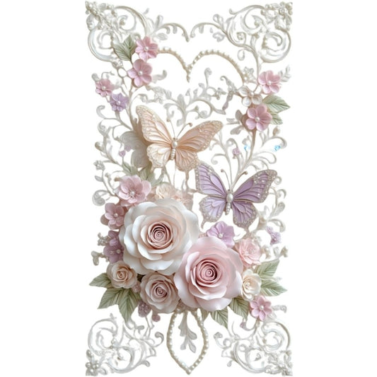 Royal Pearl Roses DTF Easy transfer